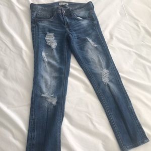 Medium wash denim jeans